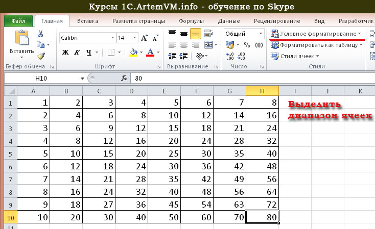 Excel макрос условное форматирование