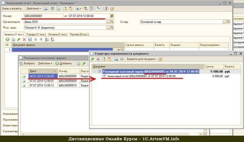 Массовый ввод авансовых отчетов